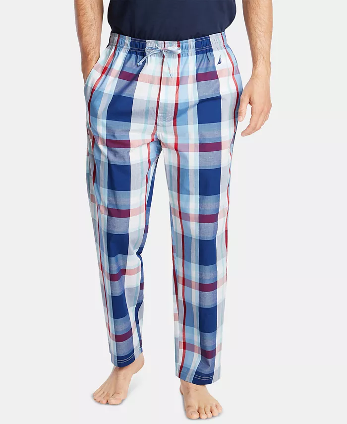 

Мужские пижамные брюки из хлопка в клетку Nautica, мультиколор