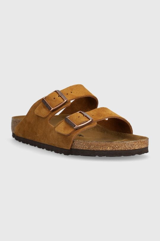 Замшевые шлепанцы Arizona Birkenstock, коричневый — фото 2