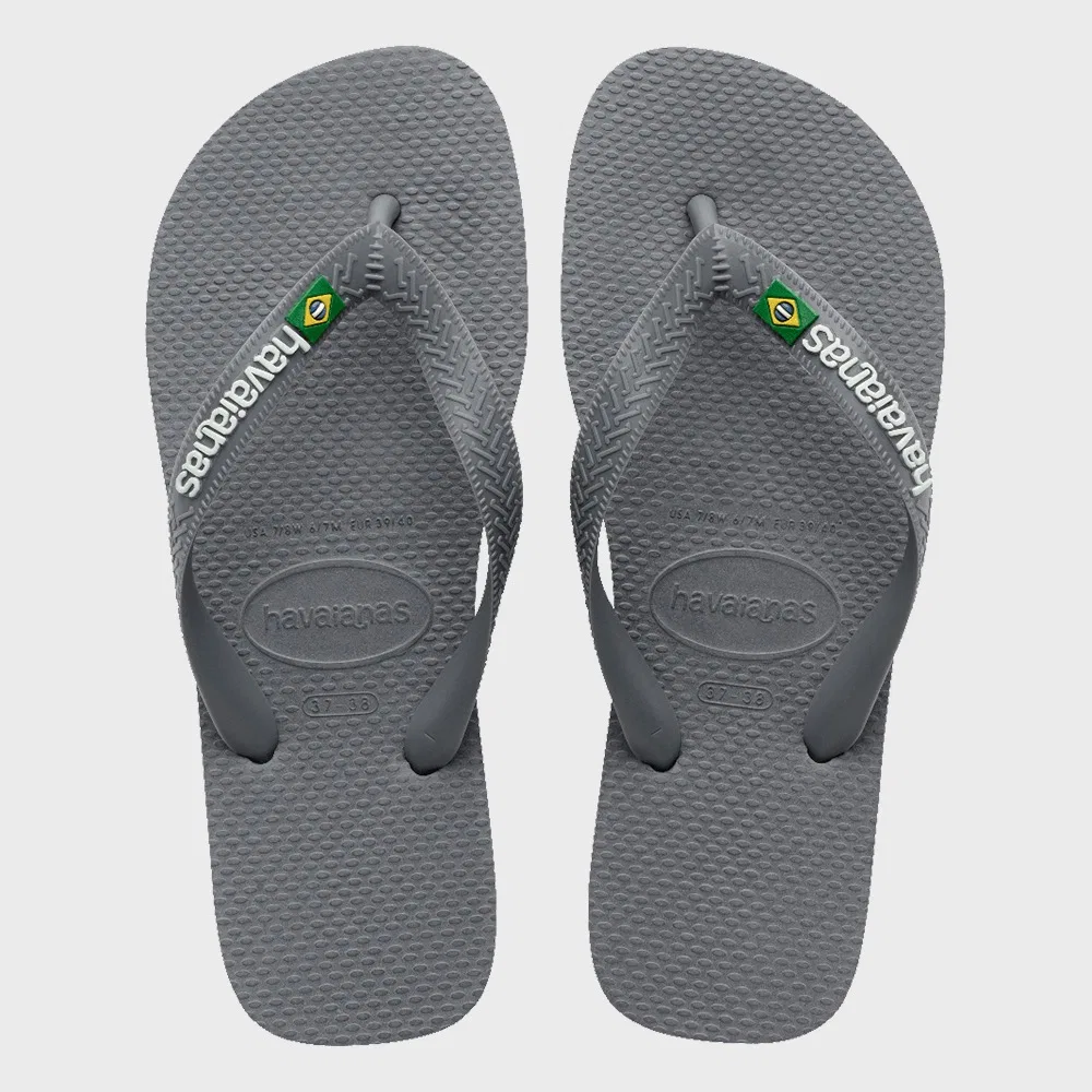 Мужские шлёпанцы Brazil Logo цвета Steel Grey от Havaianas — фото 3