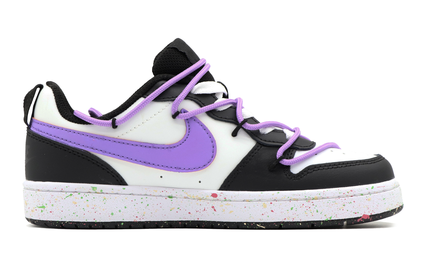 

Кроссовки Nike Court Borough Skateboard Shoes Women's Low-Top Black Purple, Фиолетовый, Кроссовки Nike Court Borough Skateboard Shoes Women's Low-Top Black Purple