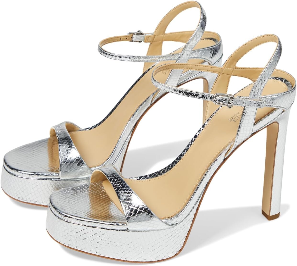 

Сандалии MICHAEL Michael Kors Amara Platform, серебряный