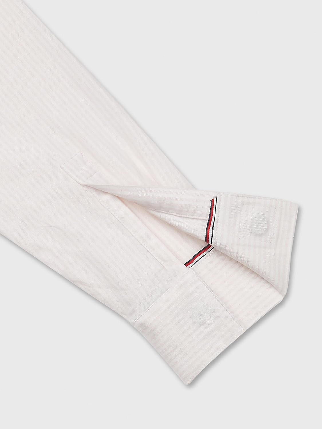 Женская рубашка Tommy Hilfiger Adaptive Stripe с магнитной застежкой, Precious Pink / Classic White — фото 4