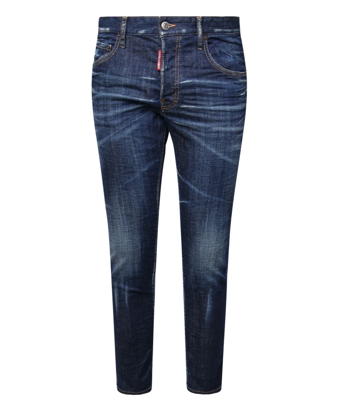 

Темно-Синие джинсы-скейтеры с чистым оттенком Dsquared2, синий