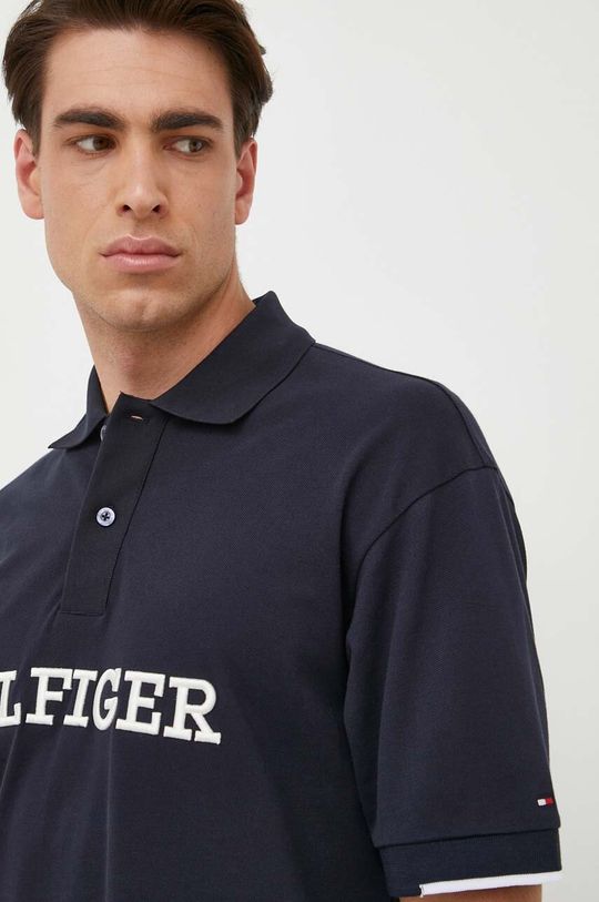 

Хлопковое поло Tommy Hilfiger, темно-синий