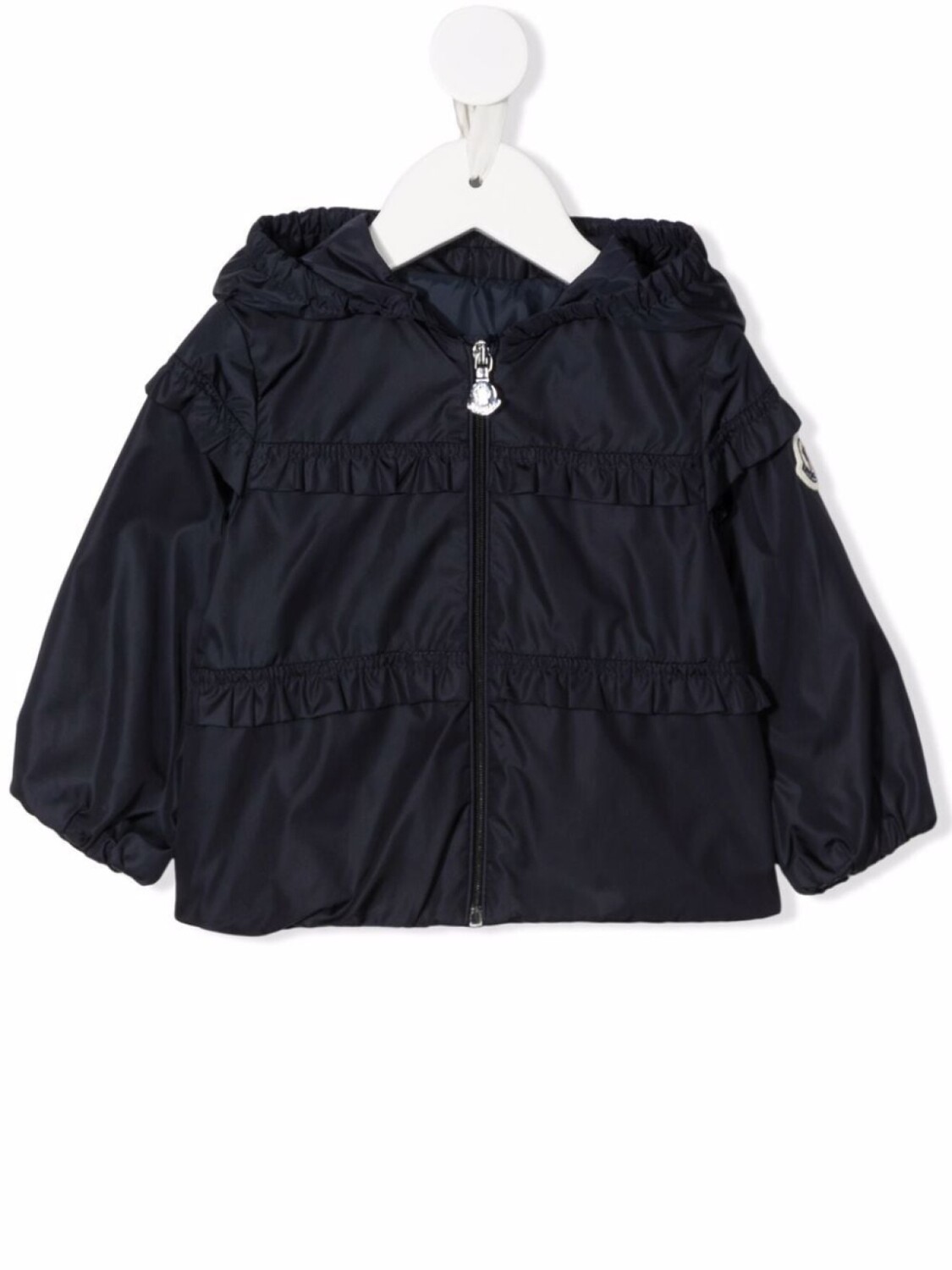 

Moncler Enfant куртка с нашивкой-логотипом, синий