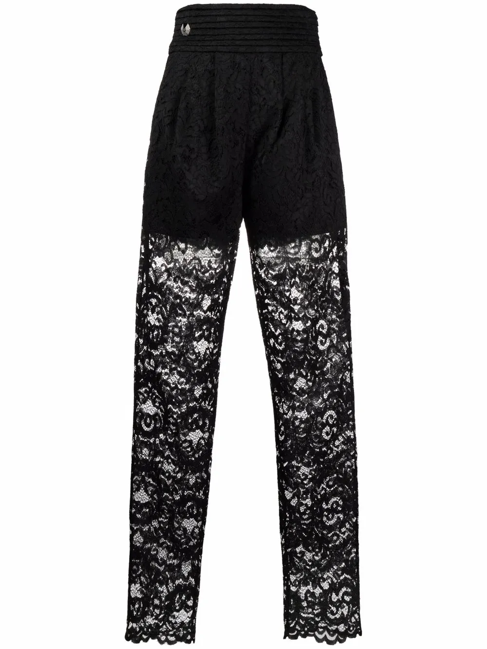 

Кружевные брюки прямого кроя Philipp Plein, черный