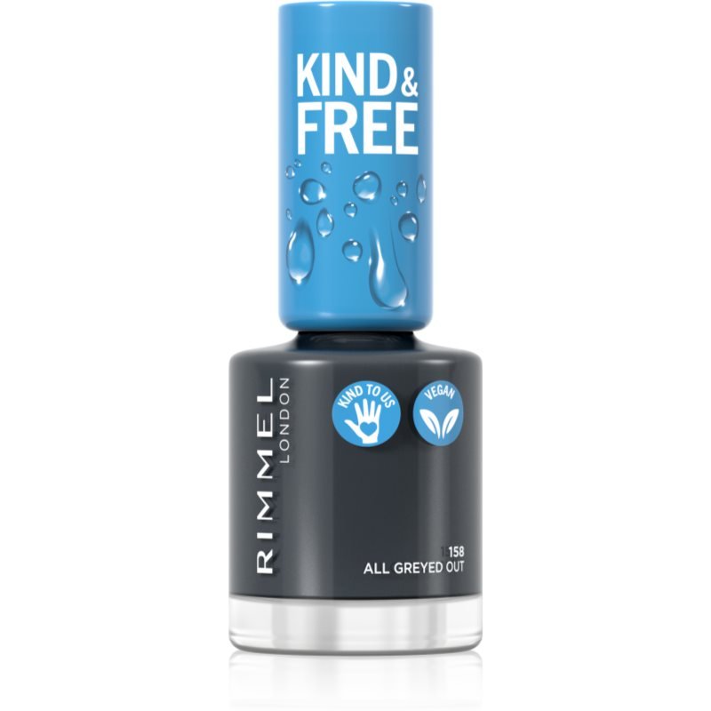 

Лак для ногтей Rimmel Kind & Free оттенок 158 All Grayed Out 8 мл