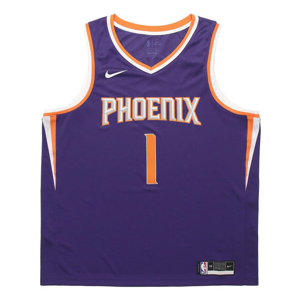 

Спортивная футболка basketball sports jersey sw fan edition 2021 season knicks phoenix suns devin booker 1 blue Nike, синий