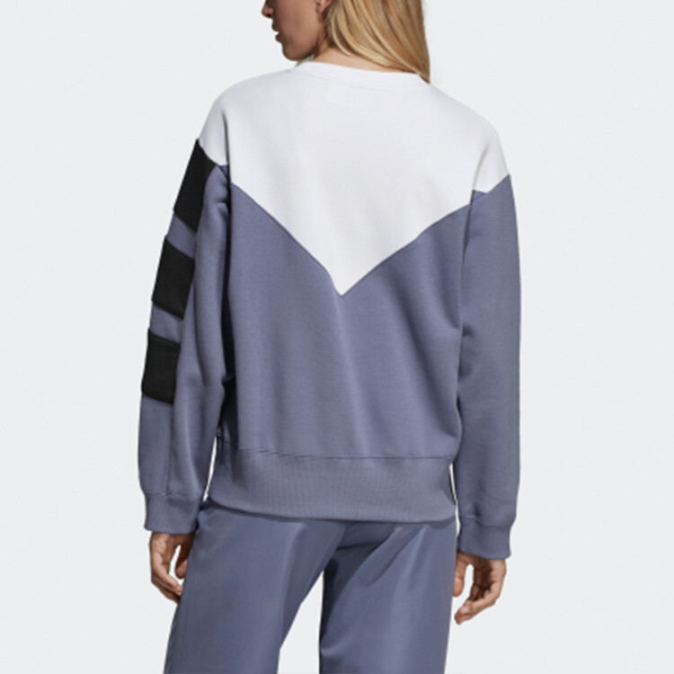 Свитшот Trefoil женский индиго/белый/черный Adidas Originals, индиго/белый/черный — фото 4