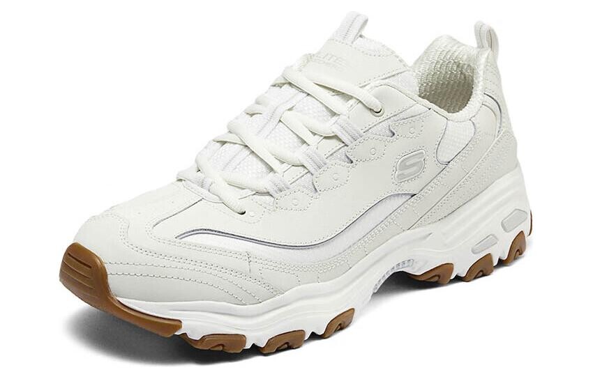 Кроссовки Skechers D"Lites 1.0 Chunky Sneakers Men Low-top White-brown, белый — фото 3
