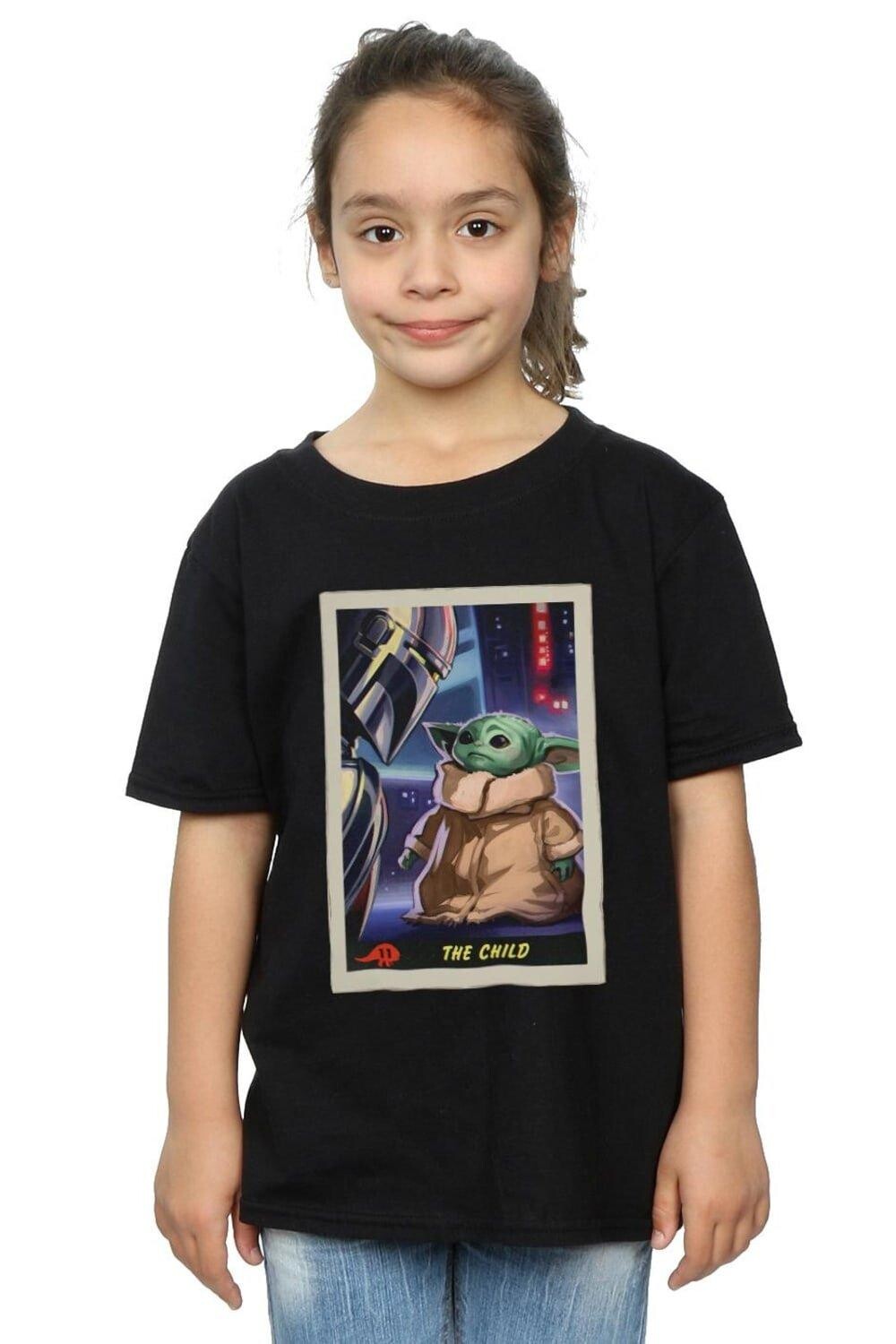 

Хлопковая футболка The Mandalorian The Child Card Star Wars, черный
