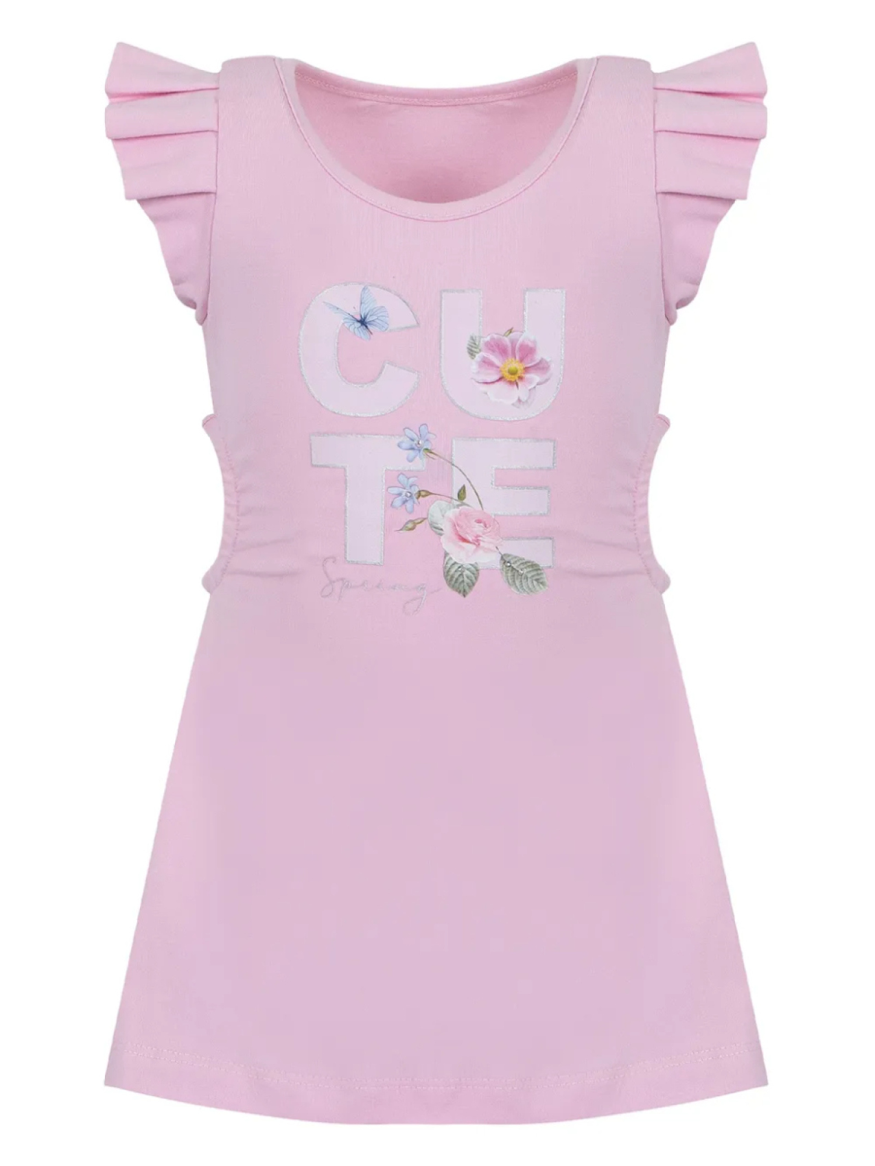 

Lapin House платье мини с принтом Cute, розовый