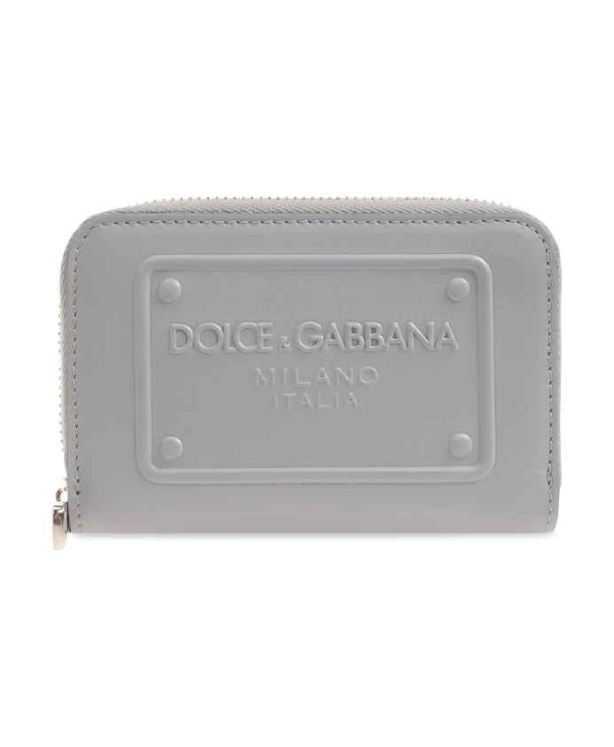 

Кожаный кошелек с логотипом Dolce & Gabbana, серый