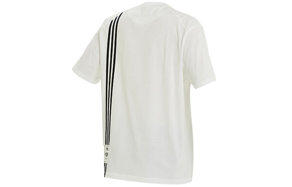 Футболка men's y-3 ss21 back stripe loose round neck short sleeve white Adidas, белый — фото 2