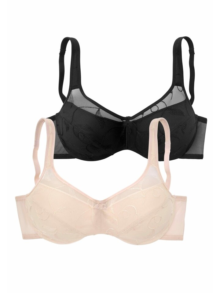 

Бюстгальтер-минимайзер PETITE FLEUR Minimizer BH, цвет puder+schwarz