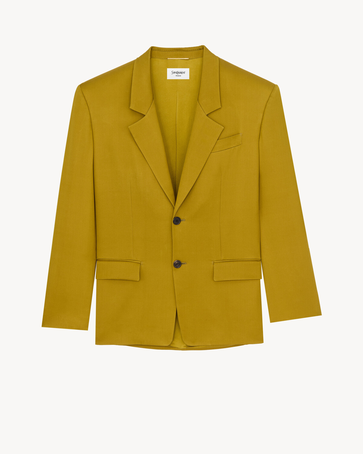 

Жакет из шелкового атласа duchess SAINT LAURENT, коричневый