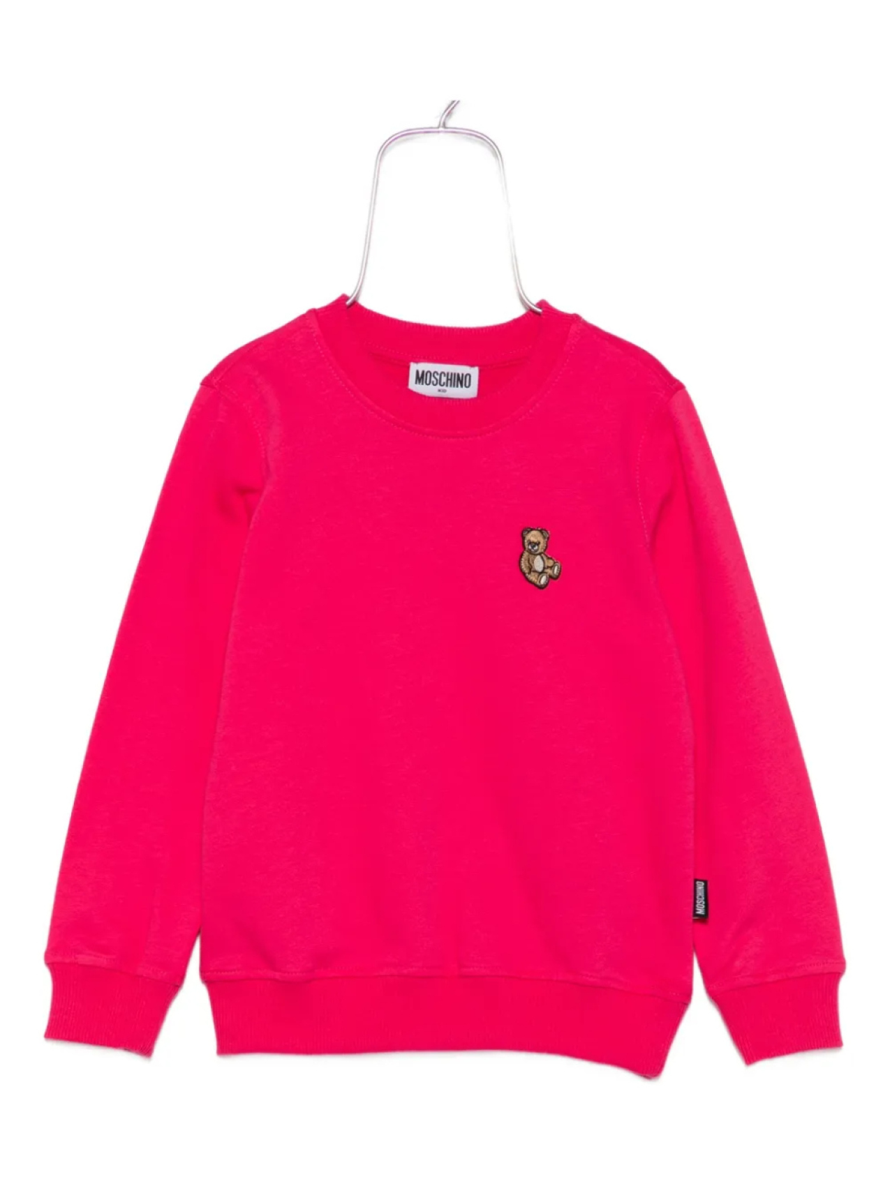 

Толстовка Moschino Kids с вышитым плюшевым мишкой, розовый