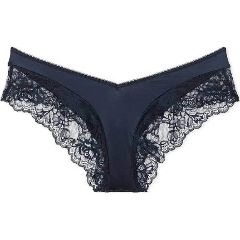 Victoria's Secret Трусики женские 1 шт бархатные синие
