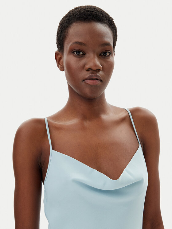Летнее платье облегающего кроя LV044B053G Calvin Klein, голубой — фото 4