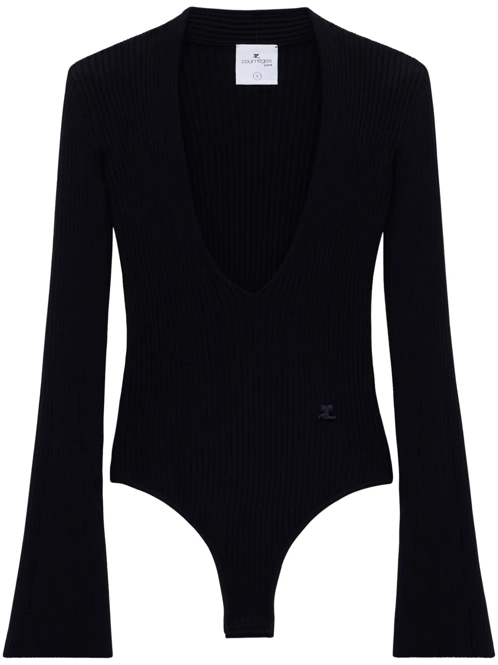 

Боди в рубчик Courrèges, черный