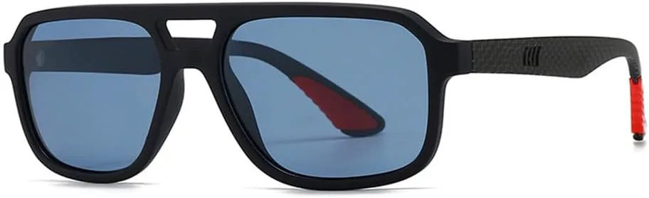 

Роскошные винтажные классические солнцезащитные очки для женщин и мужчин, панк-стиль, для активного отдыха и вождения, с большой оправой SLCHJXS, Black Blue