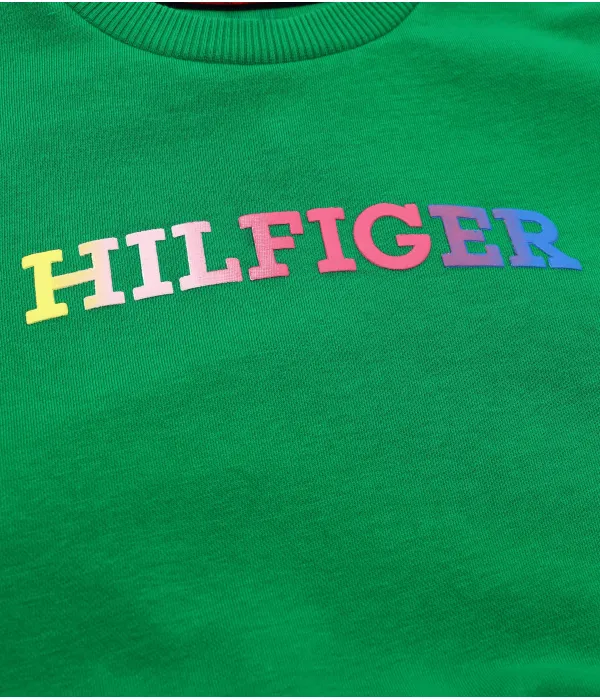 Монотипная толстовка Loose fit Tommy Hilfiger, зеленый — фото 3