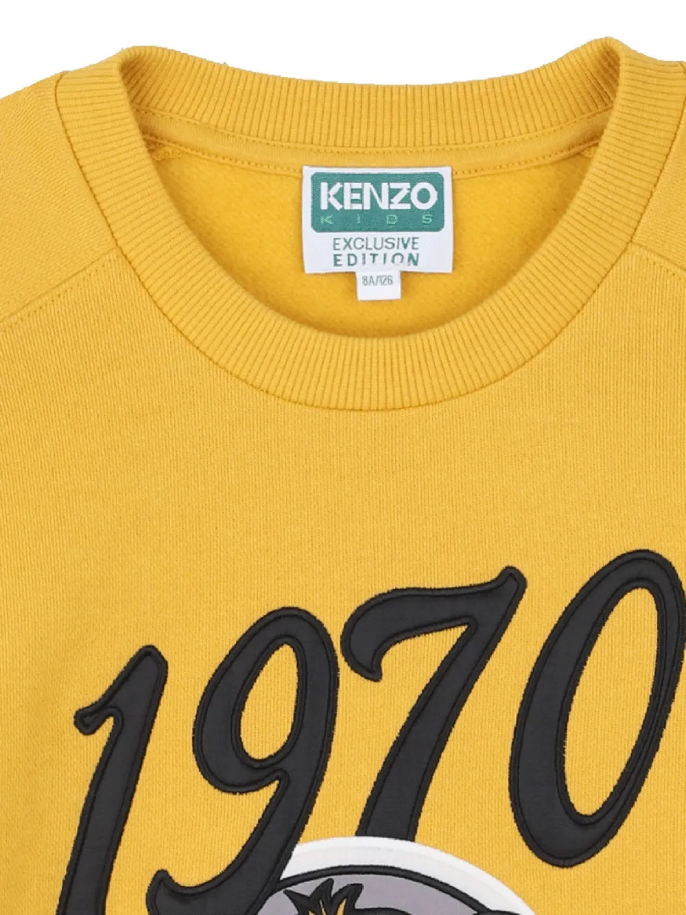 Свитшот с тигровым принтом Kenzo Kids, желтый — фото 3