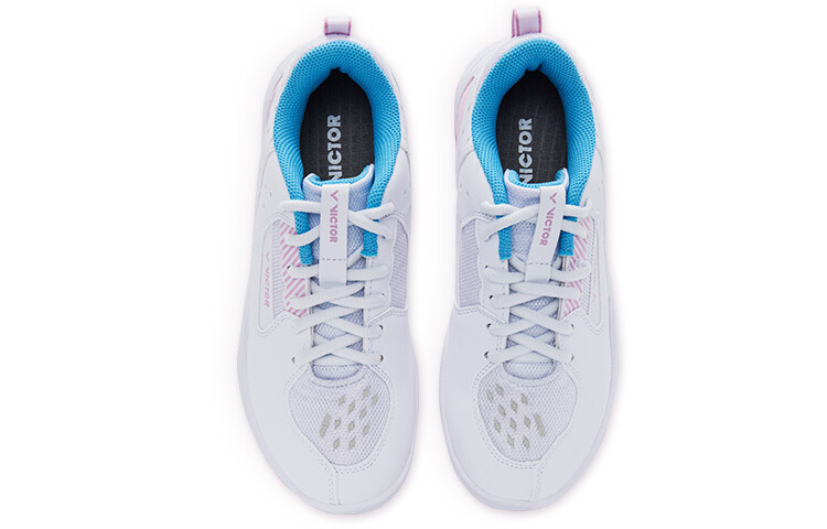 Кроссовки VICTOR Badminton Shoes Unisex Low-top White/pink, белый — фото 3