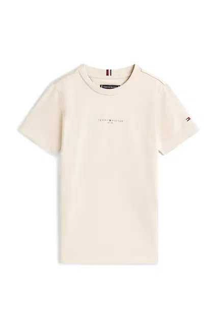 Комплект из футболки и шорт Tommy Hilfiger, бежевый — фото 2
