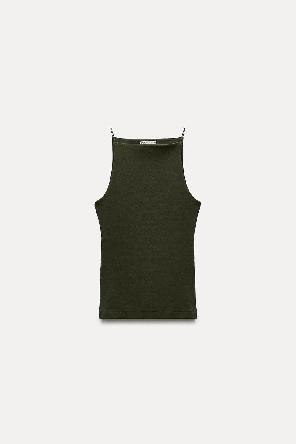 

Халтер топ ZARA, хаки