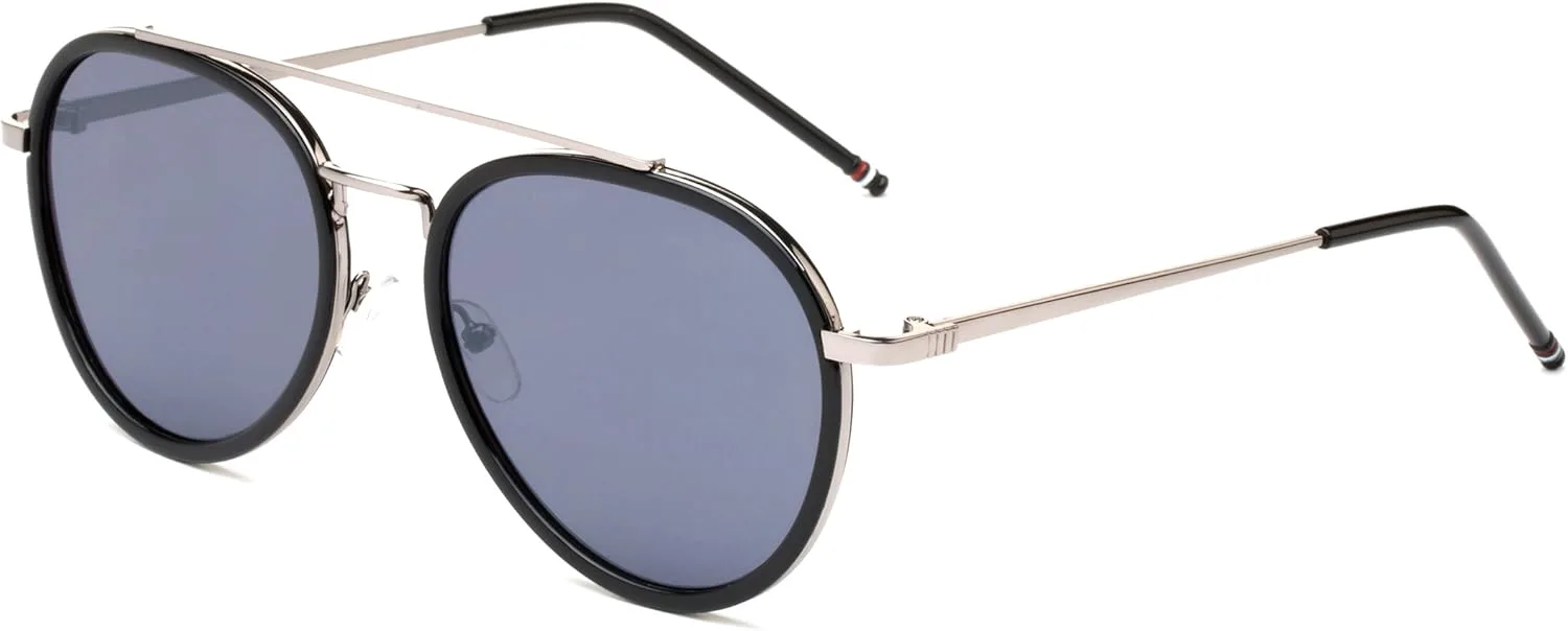 

«Bound» — современные солнцезащитные очки в геометрическом круглом стиле от знаменитостей, модные для женщин и мужчин Newbee Fashion Sunglasses, Black/Smoke