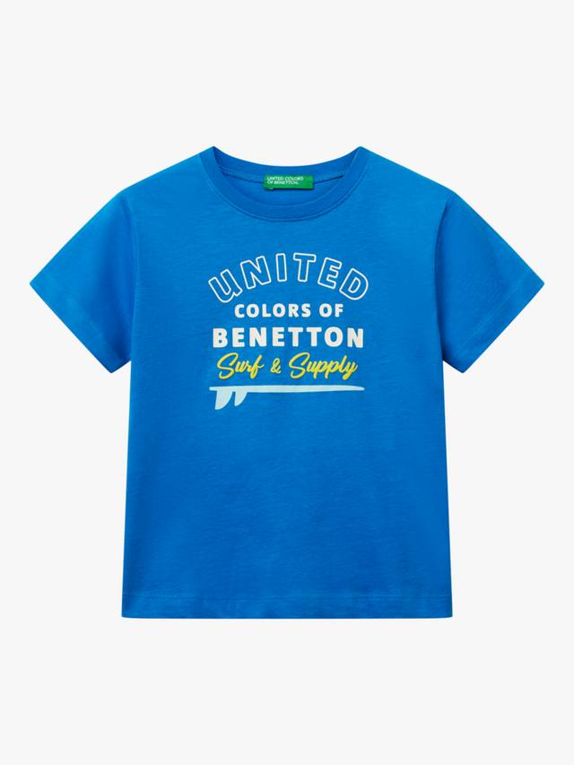 

Футболка из хлопка с принтом Benetton