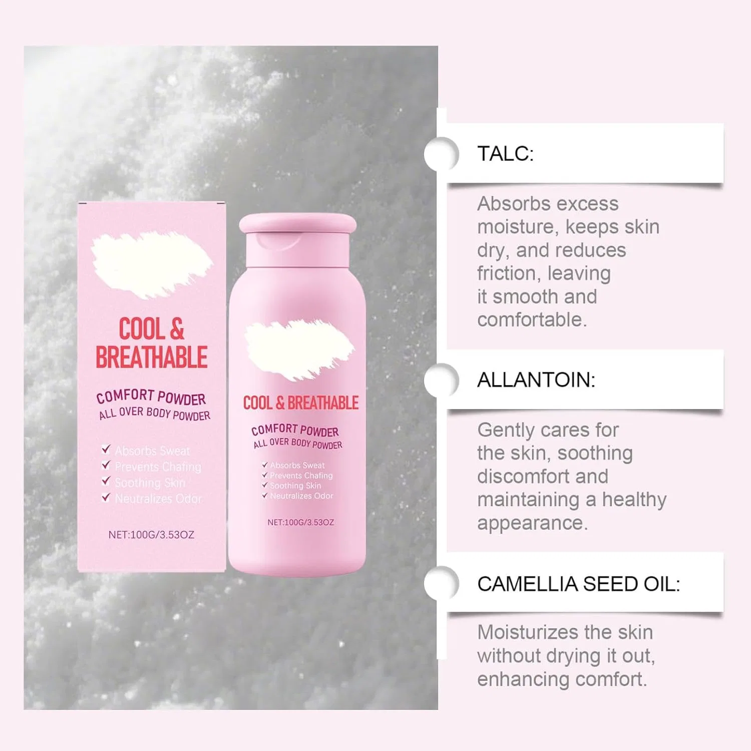 Женская пудра-дезодорант для тела Comfort Deodorant Powder Generisch — фото 3
