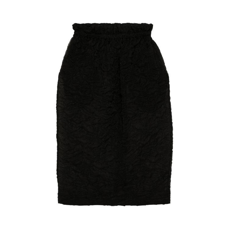 

Юбка Simone Rocha Gathered Ruffle Waist Tulip Skirt 'Black', черный