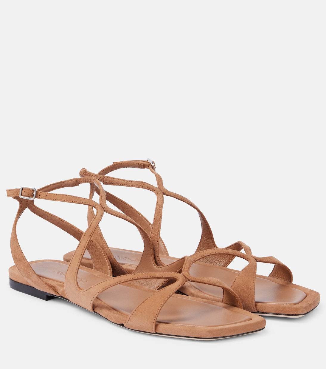 Эйла замшевые сандалии Jimmy Choo, Toffee