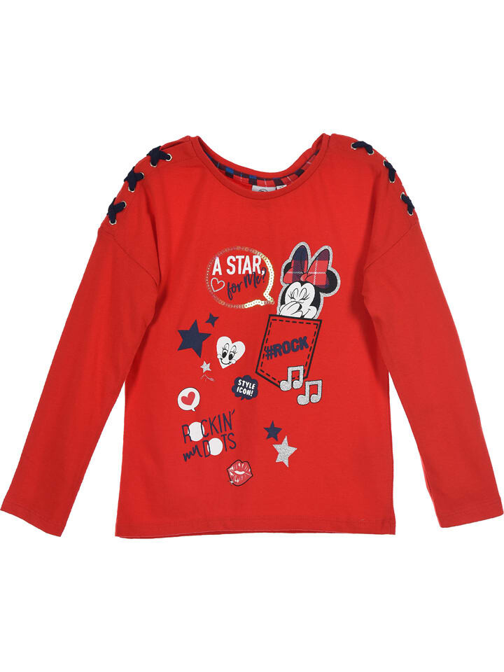 

Лонгслив Disney Minnie Mouse Longsleeve Minnie Mouse, красный