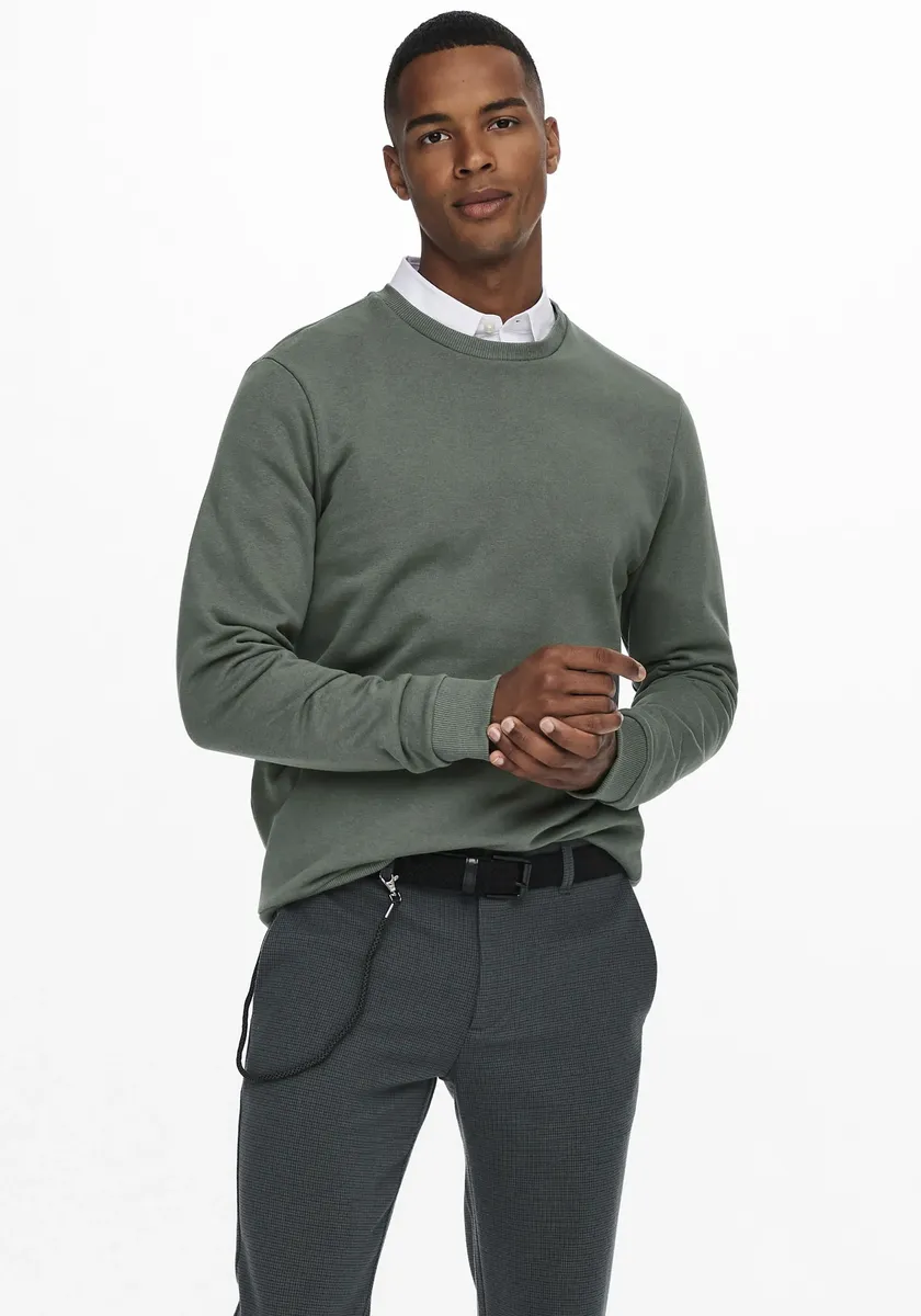 

Толстовка ONLY & SONS "ONSCERES CREW NECK NOOS", цвет Castor Gray