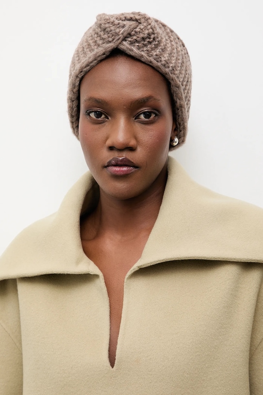 

Повязка на голову из мериносовой шерсти Answear.Lab, бежевый