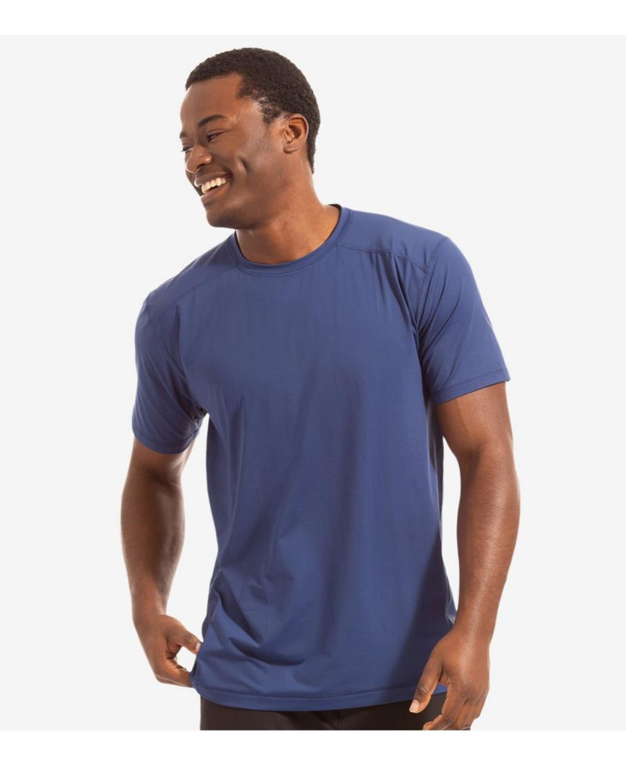 

Мужская футболка с коротким рукавом и защитой от солнца UPF 50+ BloqUV, Navy