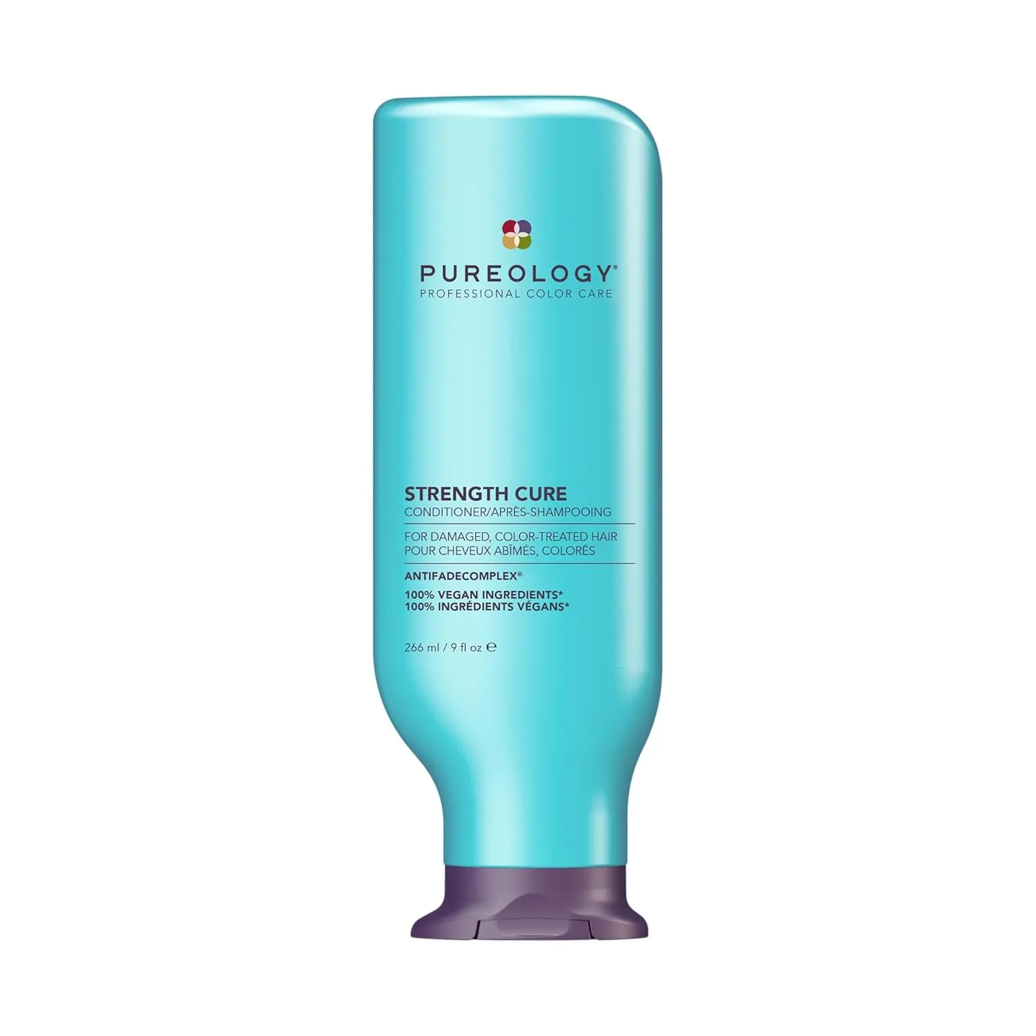 Кондиционер Pureology Strength Cure - для поврежденных или окрашенных волос, уменьшает ломкость, укрепляет и смягчает, формула без сульфатов, подходит для веганов. 266 мл (1 шт.)