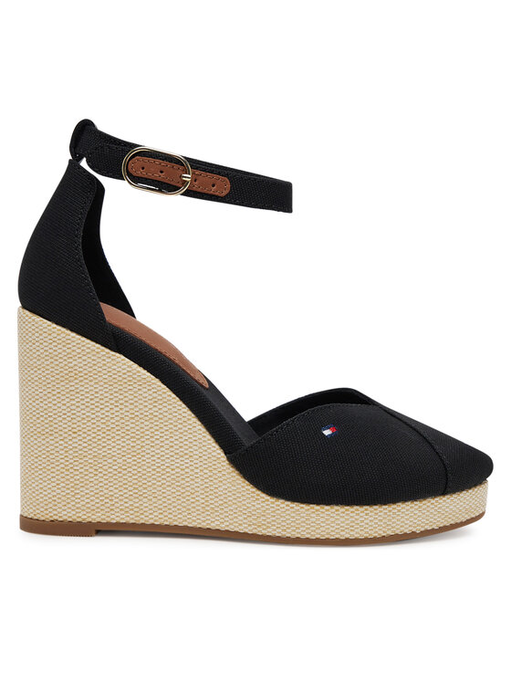 Низкие туфли Flag High Wedge Espad Closed Toe FW0FW08494 Tommy Hilfiger, черный