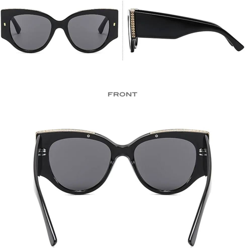 

Ретро-солнцезащитные очки «кошачий глаз» для женщин, для мужчин и женщин, солнцезащитные очки для активного отдыха, защита от УФ-излучения UV400 HDUBFY, 3