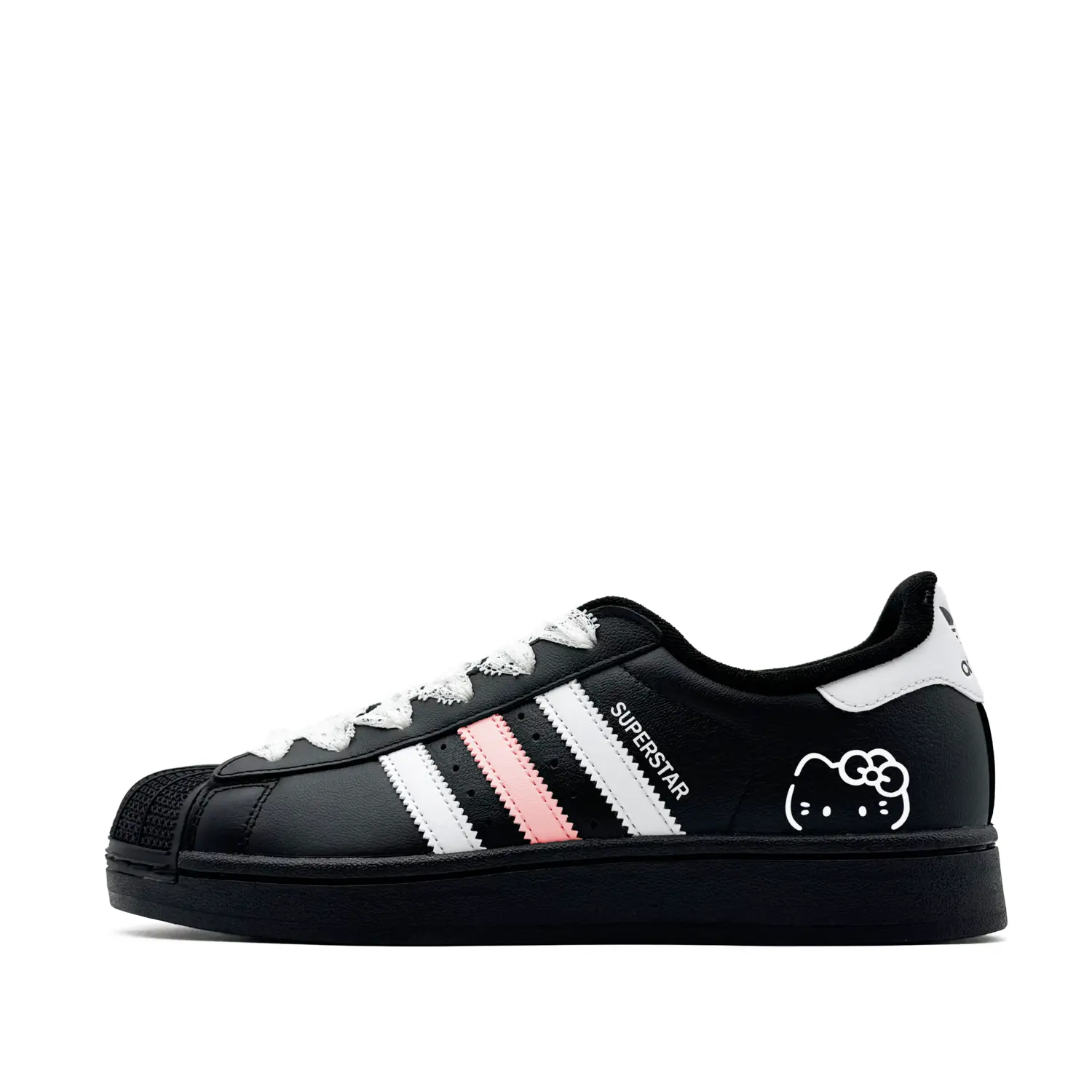 

Superstar 2 Low Top детские скейтбординг кроссовки black для подростков Adidas Originals, розовый