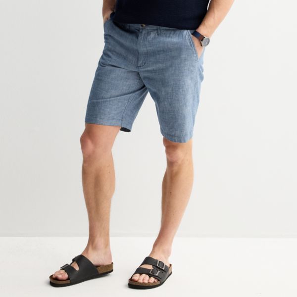 

Мужские шорты с плоской передней частью Flexwear длиной 11" Sonoma Goods For Life, цвет chambray