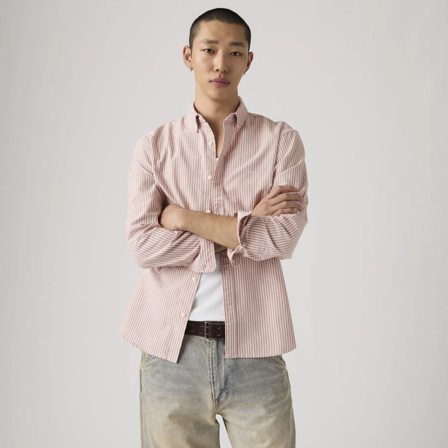 Настоящая рубашка на пуговицах Levi's, Pink — фото 2