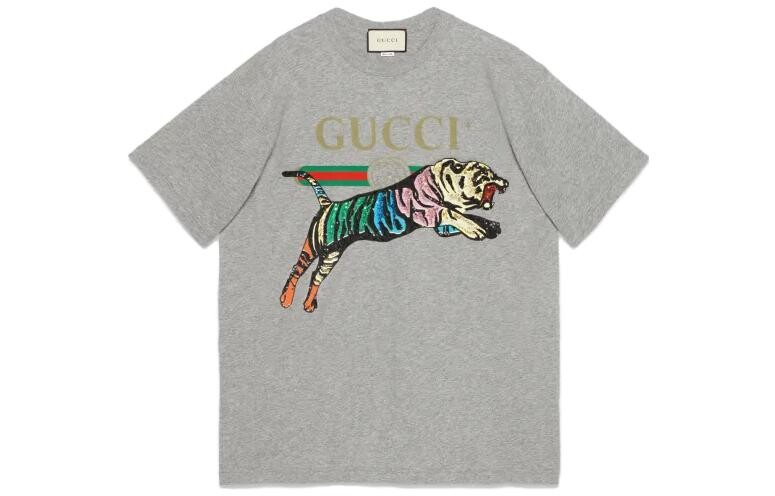 

Футболка мужская серая Gucci, серый