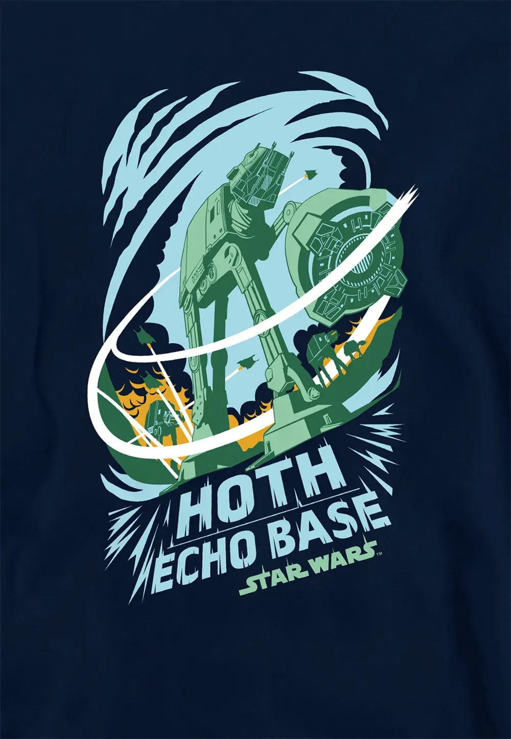 Детская худи Star Wars Echo Base Attack Disney, темно-синий — фото 2