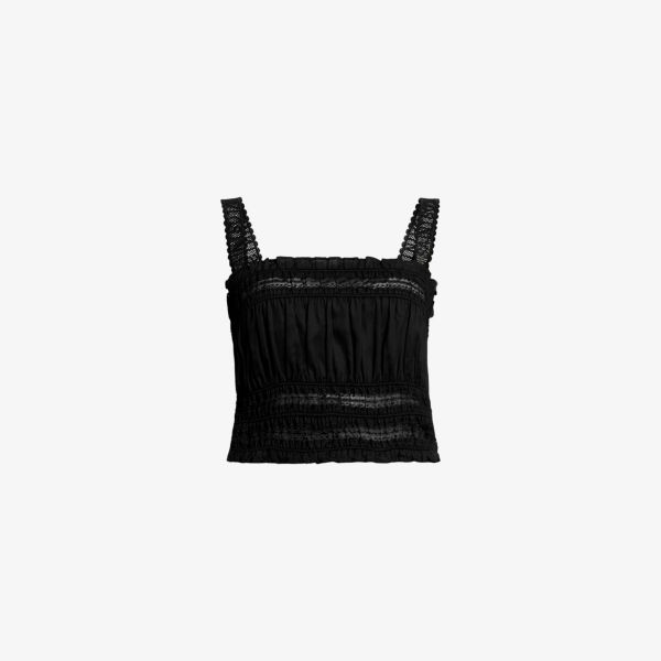 

Талия укороченный топ из модала Allsaints, черный