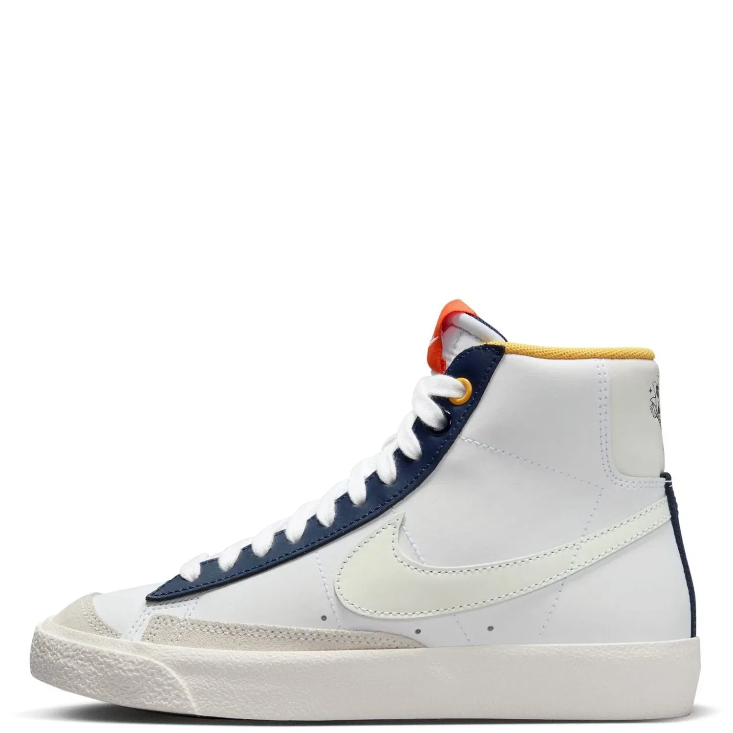 Кроссовки Nike Blazer Mid '77 FN6966-100 белого и темно-синего цвета для начальной школы HTAT2 — фото 3