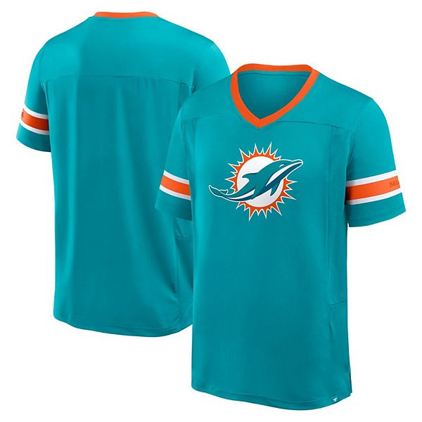 

Мужская футболка с V-вырезом Aqua Miami Dolphins Hometown Premium Hashmark Fanatics